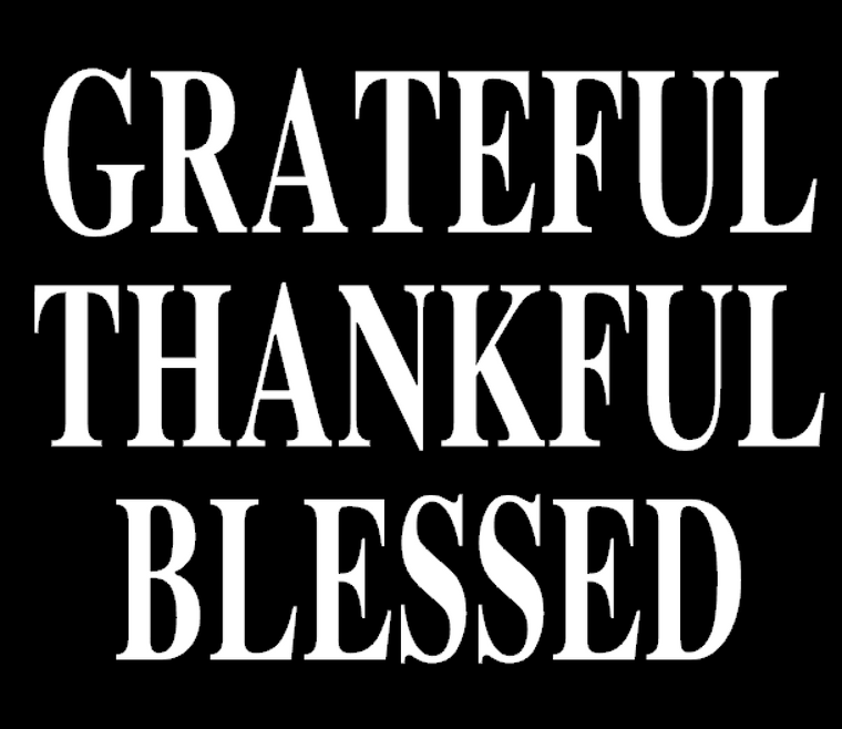 Grateful Thankful Blessed - Vinyl Transfer (White)