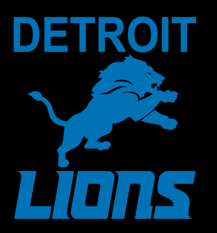 (2 qty) Detroit Lions - Vinyl Transfer (PU M/Blue 191016-2)