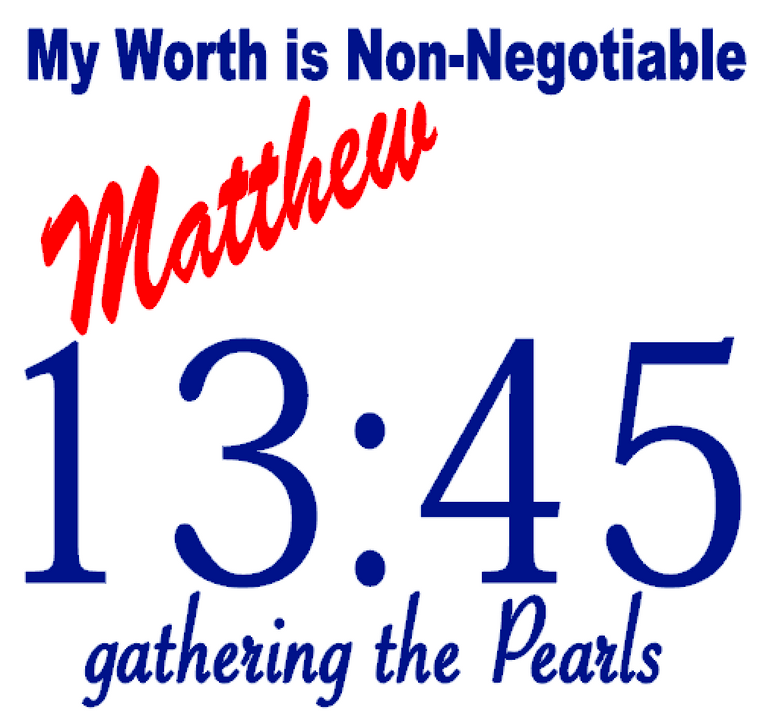 Mathew My Worth is Non-Negotiable fathering the Pearls (no border) Vinyl Transfer