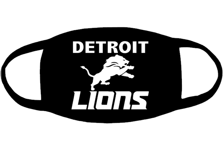 (2 qty) Detroit Lions (mask size)(cap size) - custom Vinyl Transfer