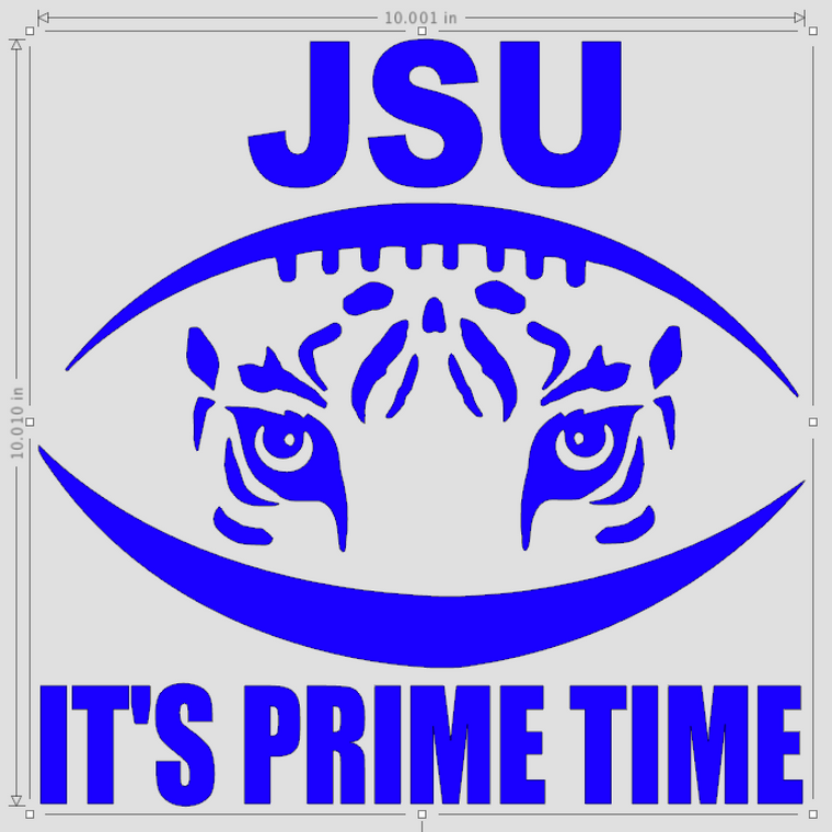 (Large 11 x 11") JSU Football tiger - Vinyl Transfer (ROYAL BLUE)