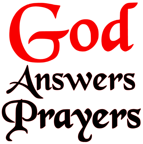 God Answers Prayer Religious Vinyl Transfer (Red Black)