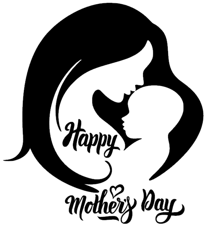 Happy Mother's Day (Mom kissing child) Vinyl Transfer