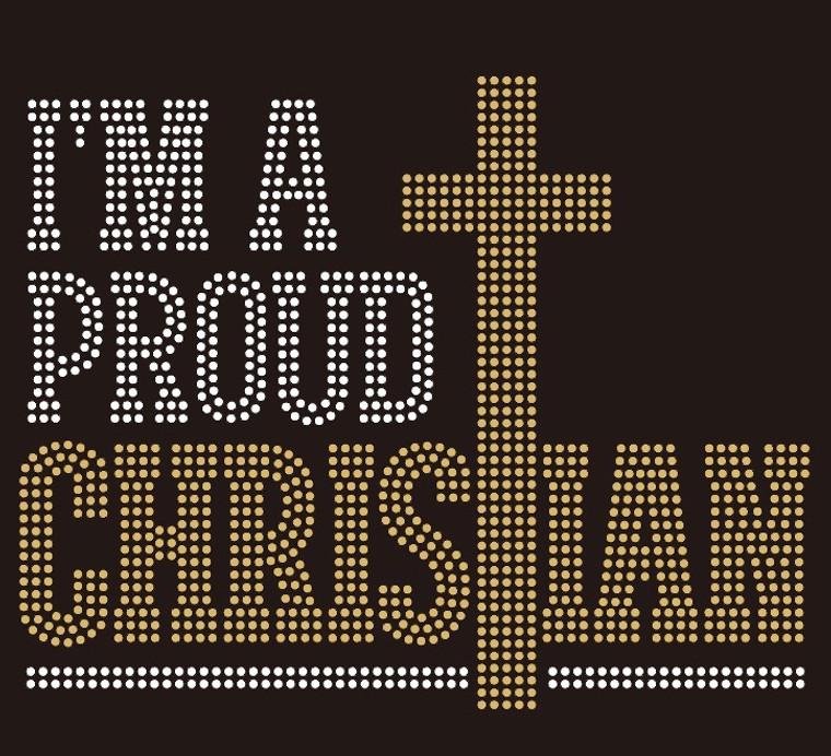 I'm a Proud Christian cross - custom Rhinestone Transfer