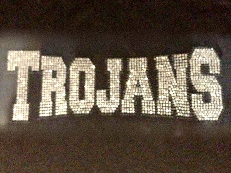 TROJANS Mascot Rhinestone Transfer Iron On