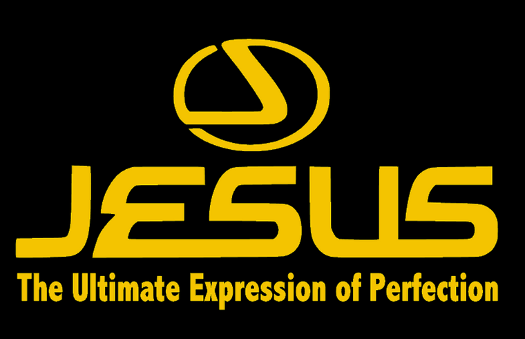 (2 Qty) JESUS Lexus 11"(w) x 6"(h) The Ultimate Expression of Perfection custom DTF Transfer