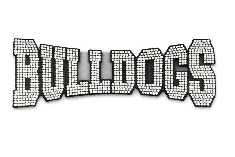 Bulldogs Mascot Rhinestone Transfer Iron On