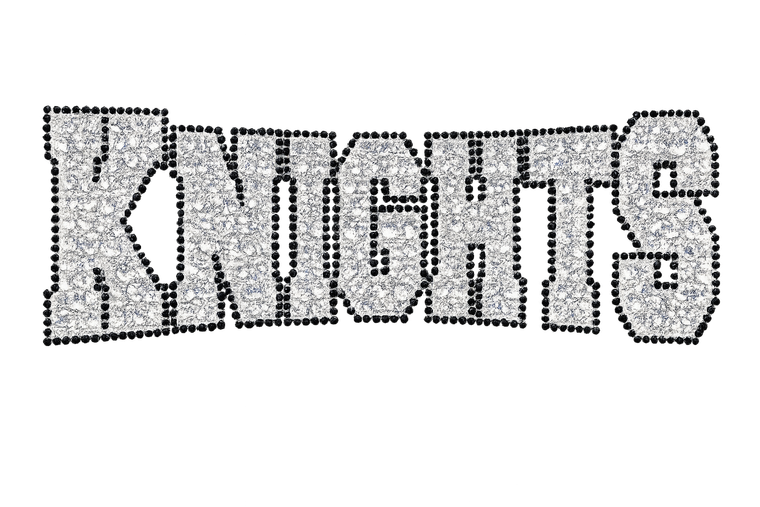 Knights Mascot Rhinestone Transfer Iron On