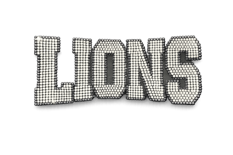 Lions Mascot Rhinestone Transfer Iron On