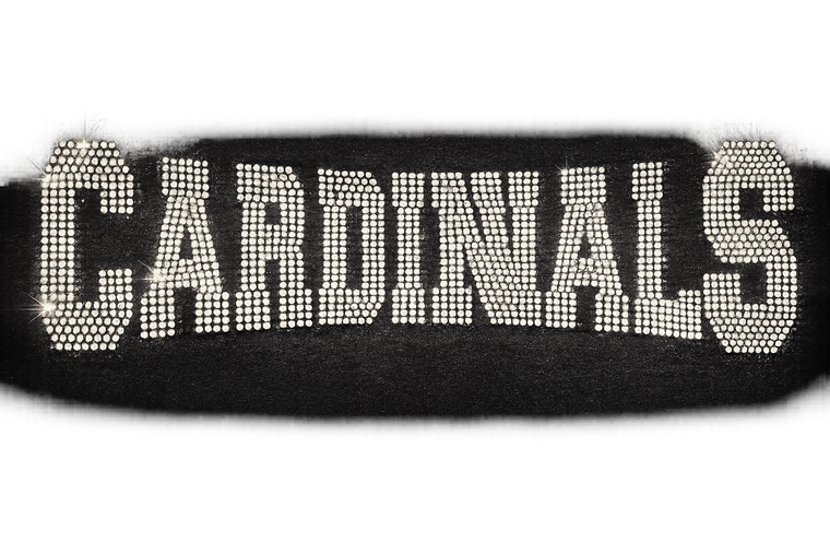 Cardinals Mascot Rhinestone Transfer Iron On