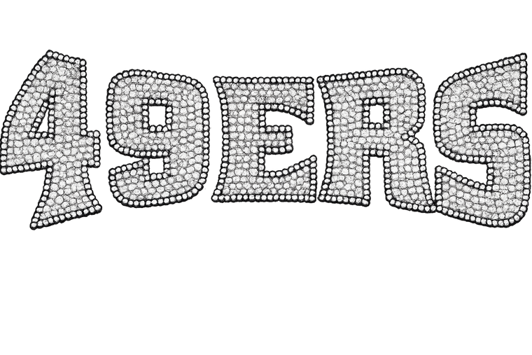 49ERS Mascot Rhinestone Transfer Iron On