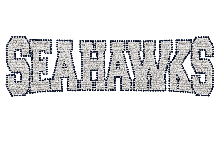 SEAHAWKS Mascot Rhinestone Transfer Iron On