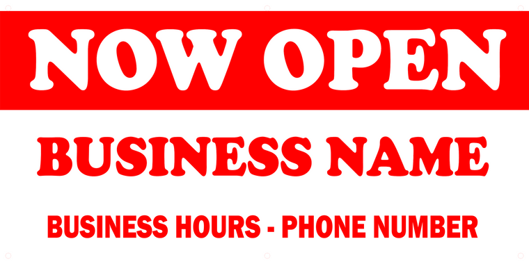 NOW OPEN BUSINESS NAME - Banner