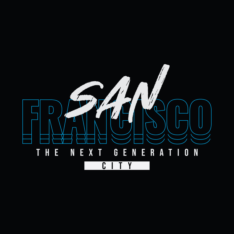 San Francisco city place full color DTF transfer