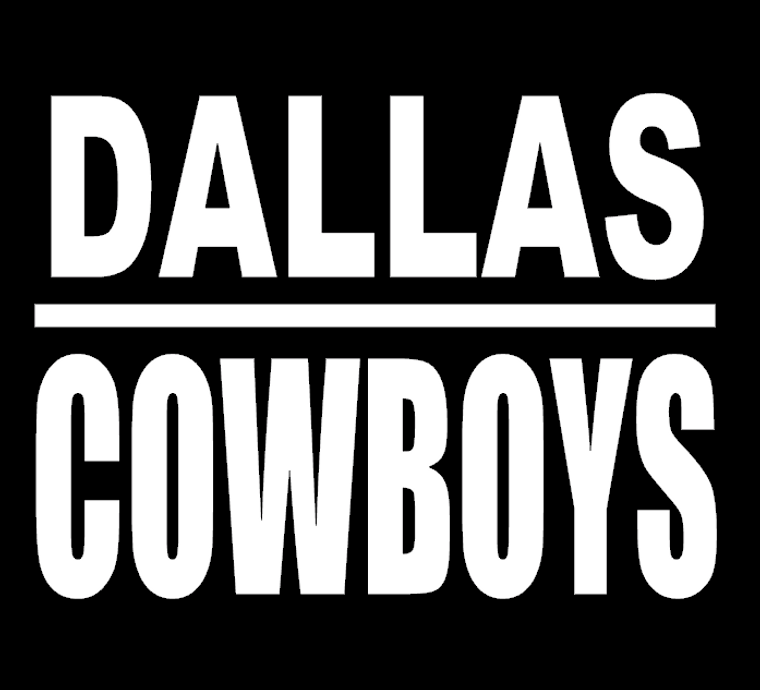 (2 Qty) DALLAS COWBOYS (text) - vinyl transfer