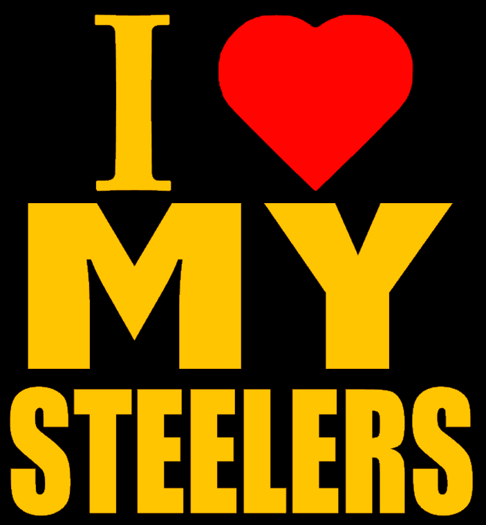 (2 qty) I LOVE MY STEELERS - DTF transfer (Yellow Gold and red)