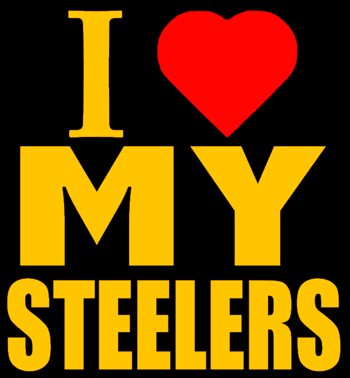 (2 qty) I LOVE MY STEELERS - vinyl transfer (Yellow Gold vinyl and red vinyl)