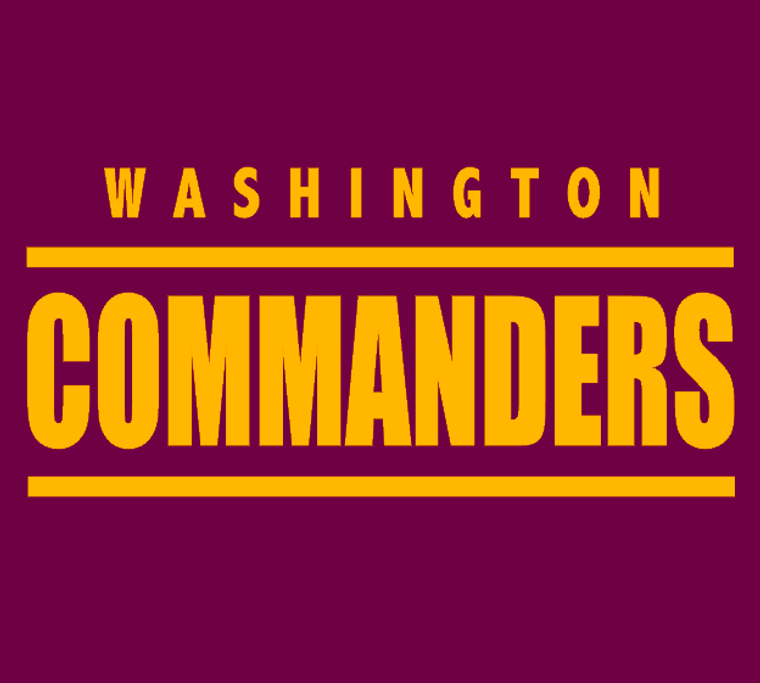 (2 Qty) WASHINGTON COMMANDERS Football vinyl transfer