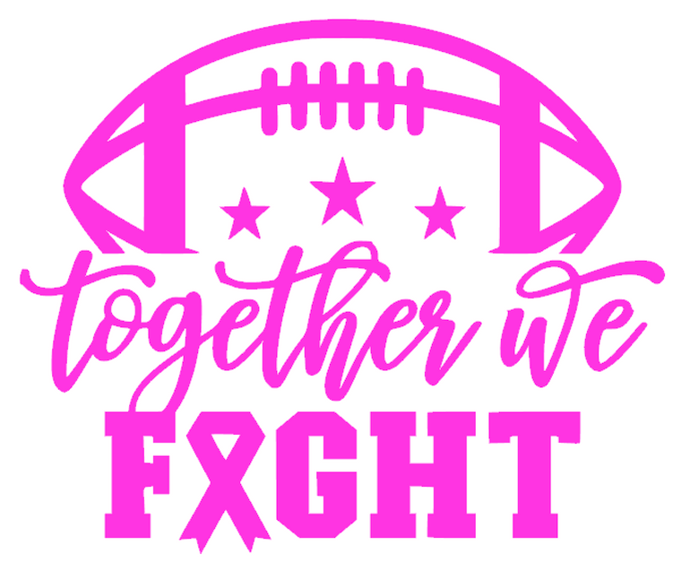 (2 qty) Together We fight Football - vinyl Transfer