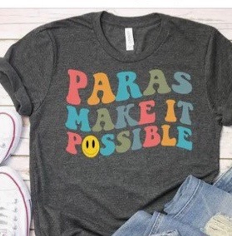 (2 Qty) PARAS make it possible (MultiColor text) - Custom vinyl or DTF Transfer