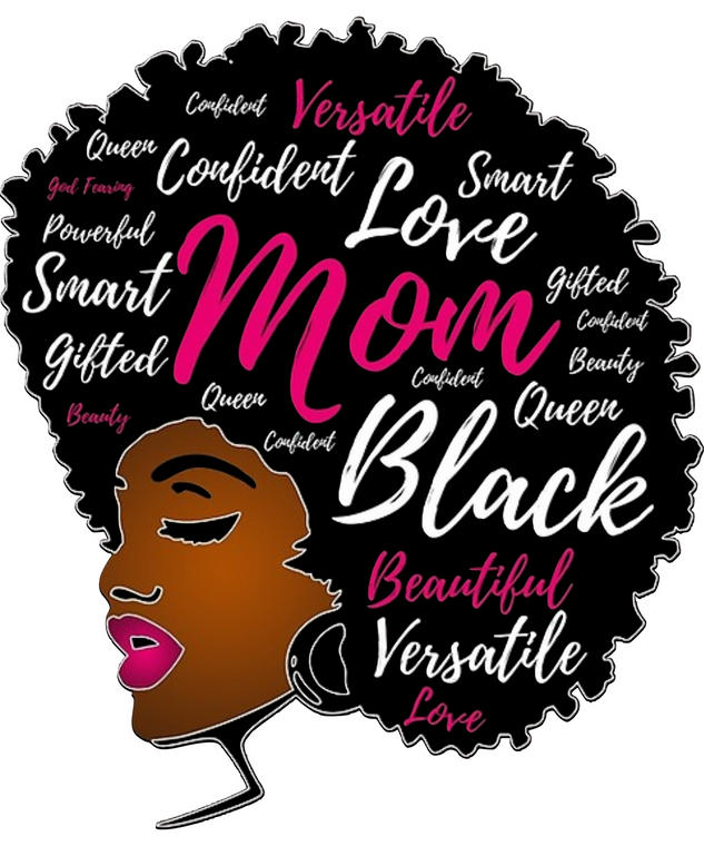 (2 Qty) Afro Mom Versatile Confident Smart Love Black Beautiful - DTF transfer