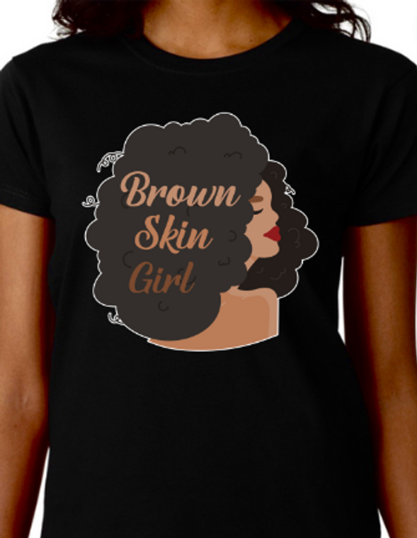 Brown Skin Girl - JP24 - DTF transfer