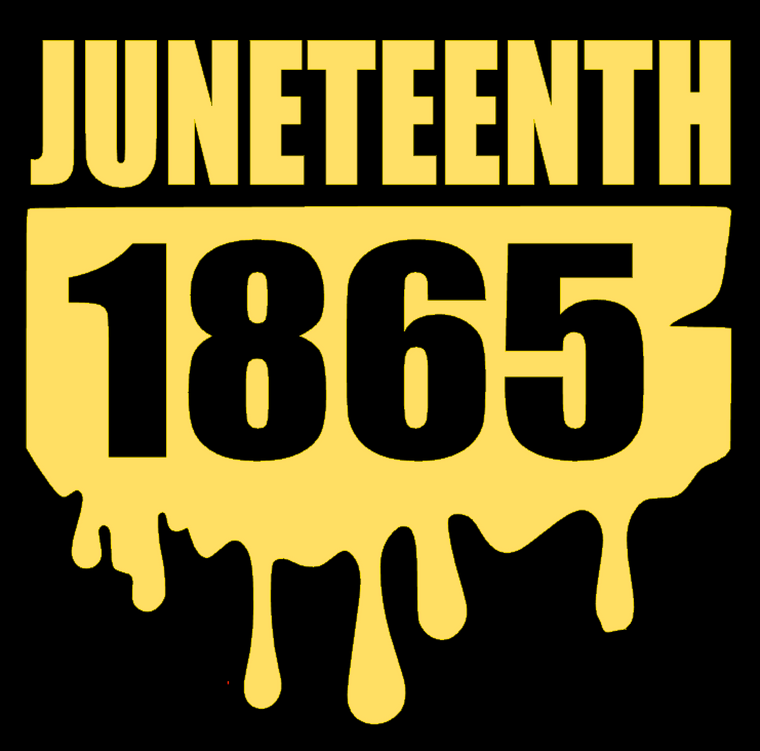 (2 Qty) Juneteenth 1865 (Golden)- DTF transfer