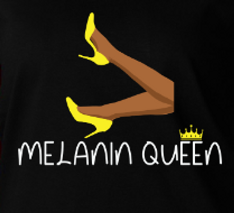 Melanin Queen With Golden Heels - DTF transfer