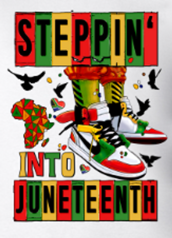 Steppin Into Juneteenth SHOES Africa Map - DTF transfer