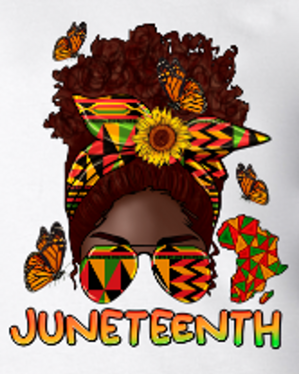 Juneteenth US Colorful Goggles Lady- DTF transfer