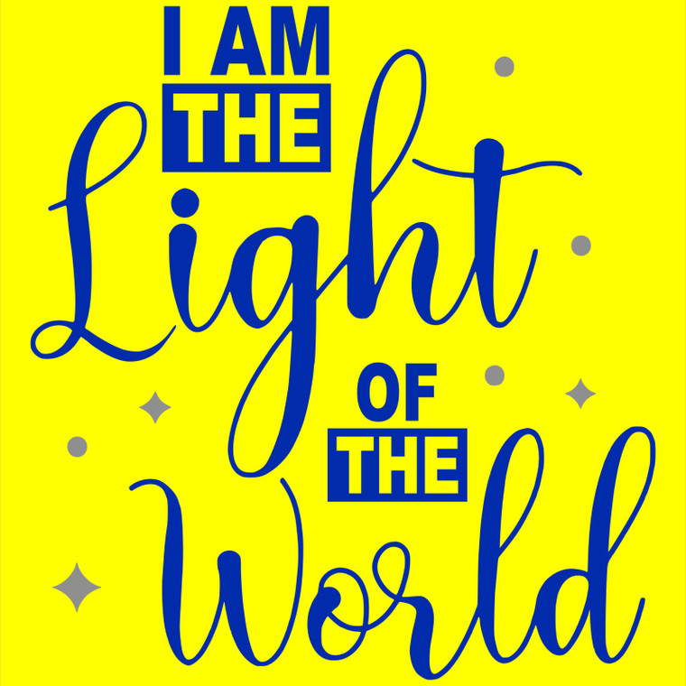 I am the light of the worl (for cream color tote bags) - DTF transfer