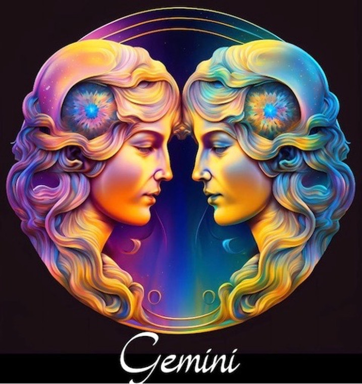 Gemini Zodiac Horoscope colorful - DTF transfer