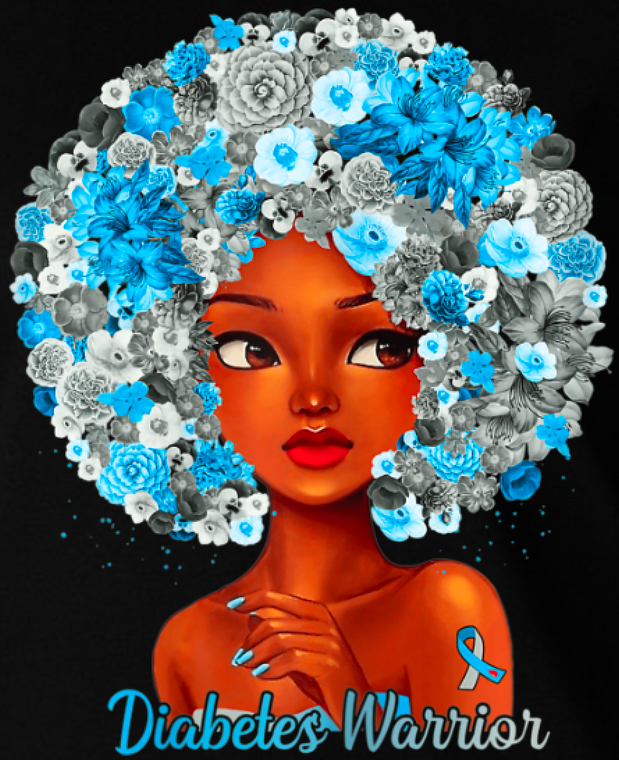 (2 Qty) Diabetes Warrior GIRL - DTF transfer (2 Qty) Diabetes Warrior GIRL - DTF transfer