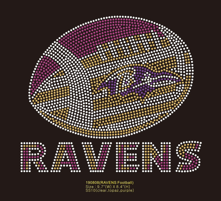 RAVENS football - custom rhinestone transfer