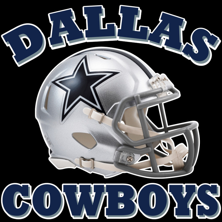 (2 qty) Cowboys Helmet - custom sports DTF transfer