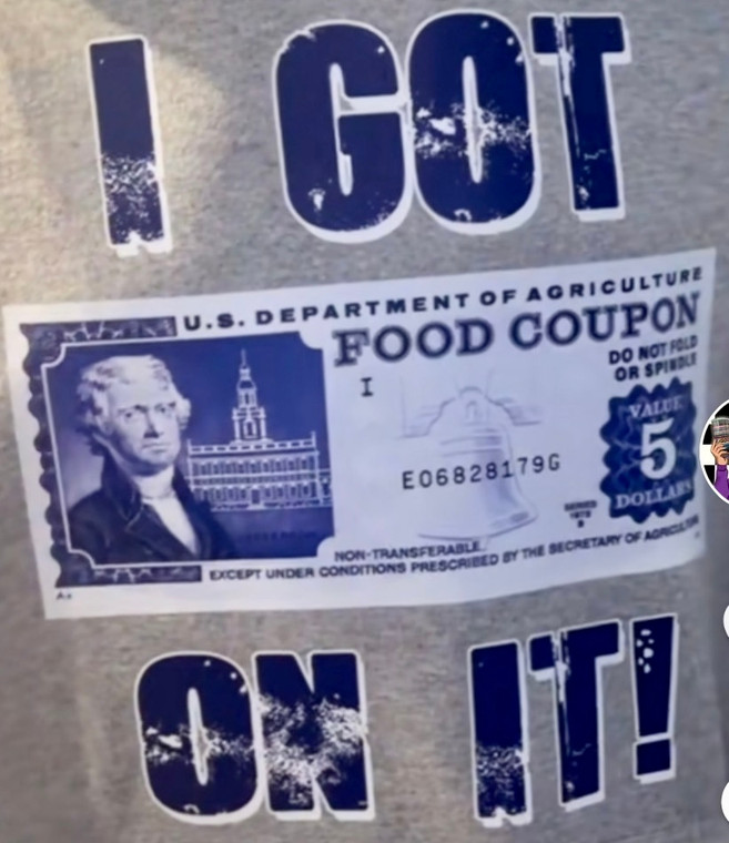 (6 Qty) I Got Food Coupon on it - custom DTF transfer