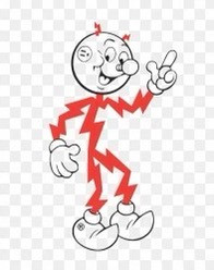 Reddy Kilowatt Cartoon (size ap. 6") - custom DTF transfer
