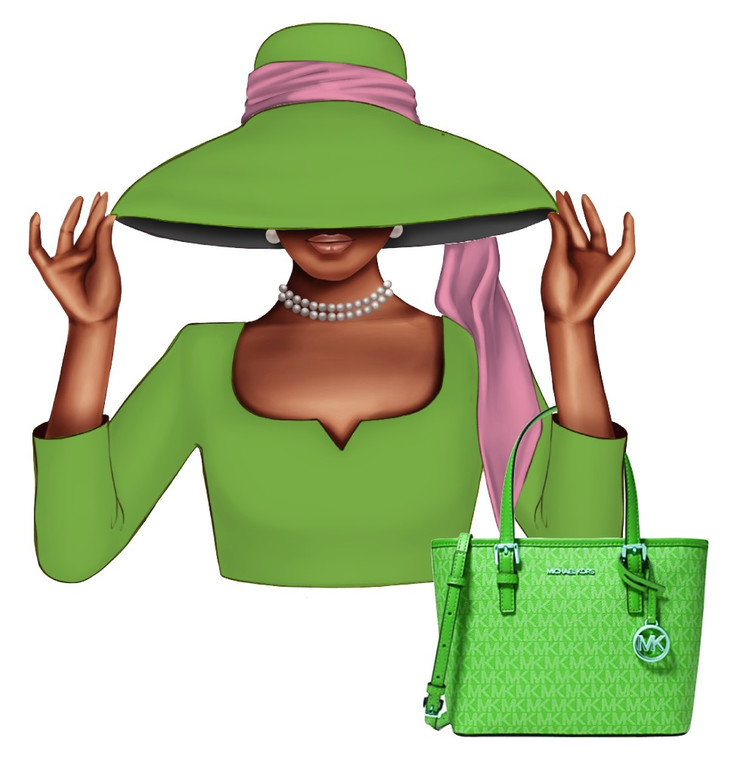 (20 Qty) (size 3"-4") (mix color) Lady with Hat and Purse (Coffee Mug design)- custom UV Decal Sticker