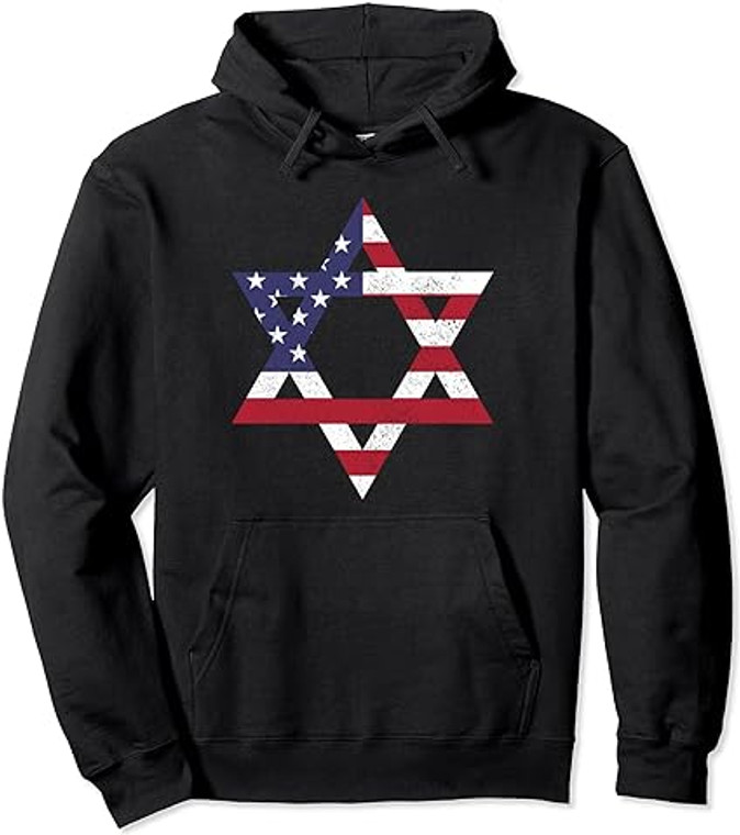 Israel  American Flag Star Of David Israelite Jew Jewish Pullover Hoodie For Israel Lovers