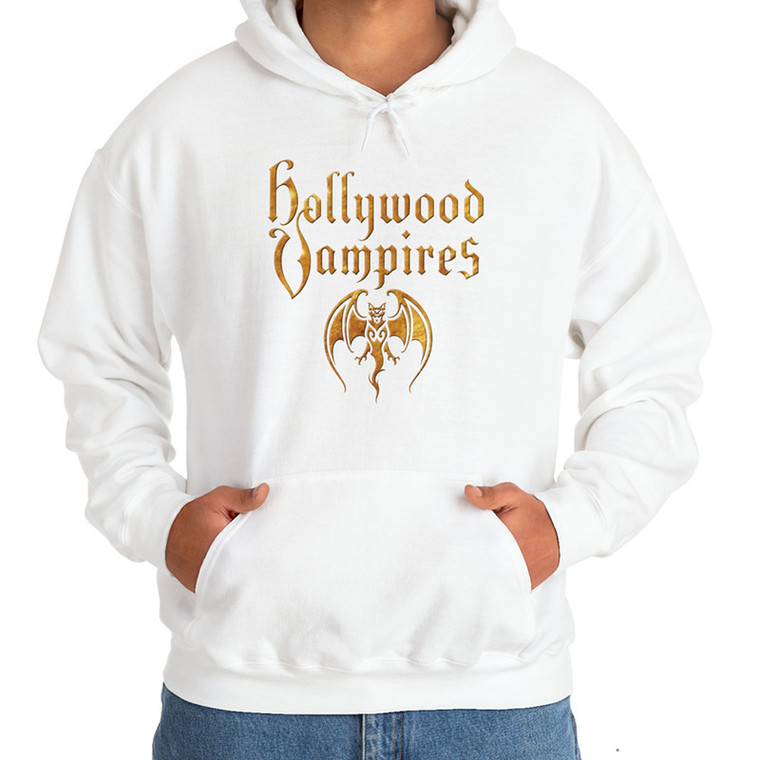 Men Women Hollywood Empires White Hooded Sweatshirt