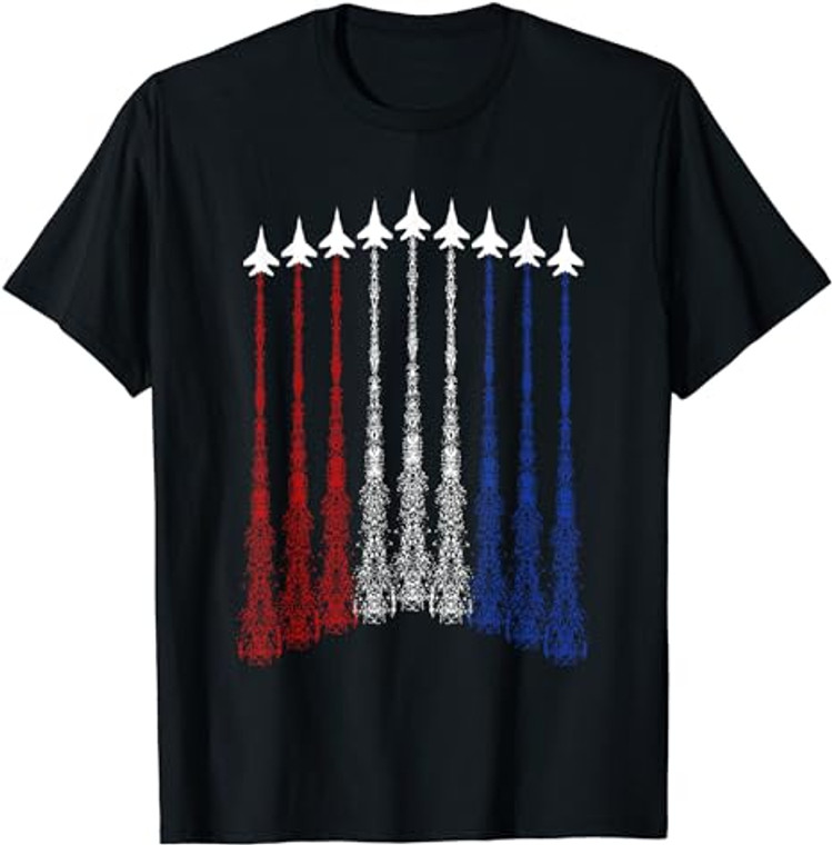 Patriotic Shirts For Men Jet 4th Of July Shirts For Men USA T-Shirt