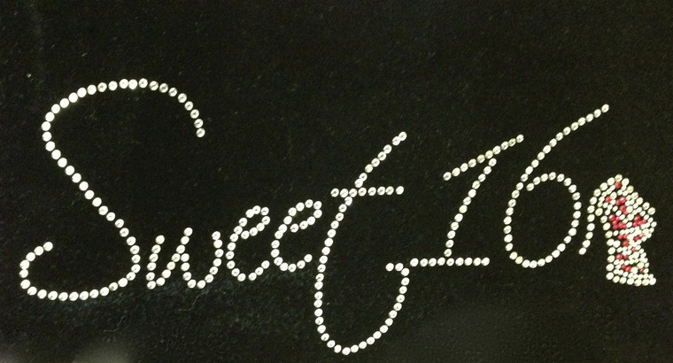 sweet 16 Rhinestone Transfer Iron on