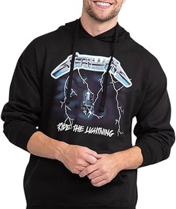 awende ロンT size 2 メタルロゴ Popular Heavy Metal Band Metallica 'Ride The Lightning' Logo DTF