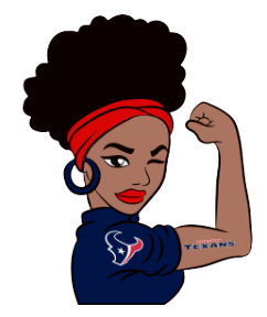 (2 Qty) Houston TEXANS Strong Girl - custom Football sports DTF transfer