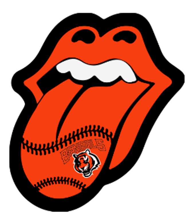 (2 Qty) BENGALS Tounge - custom Football sports DTF transfer