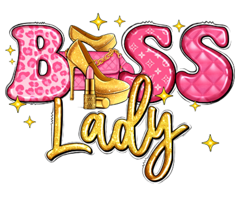 BOSS Lady-Pink Leopard - custom DTF transfer