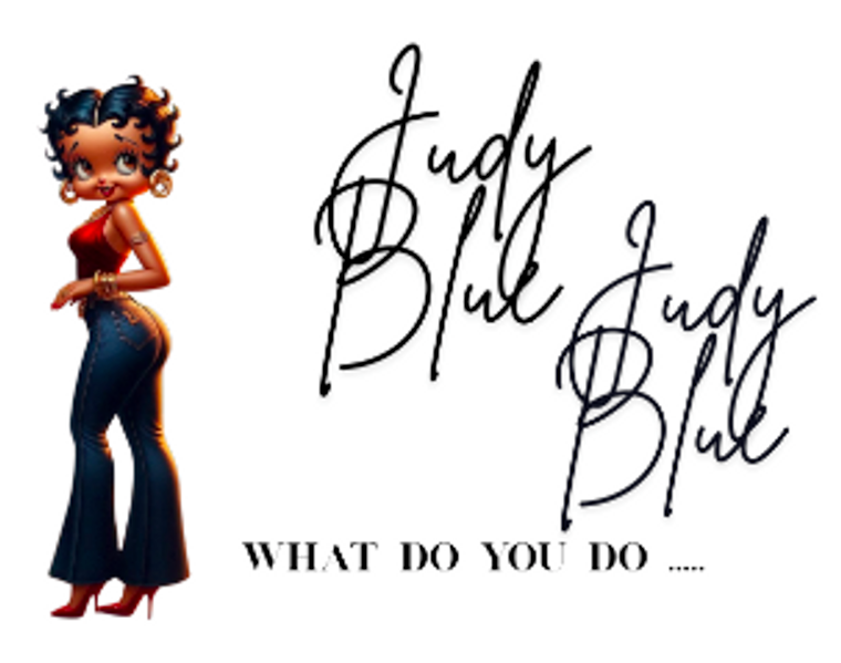 Judy Blue Betty- 13x13 (Black)  - custom DTF transfer
