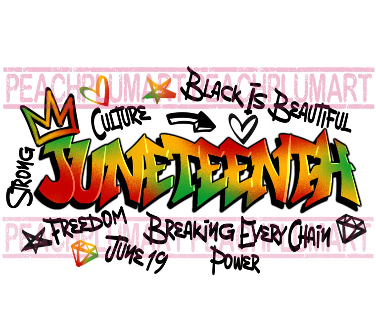 (2 Qty) Juneteenth Words Black is Beautiful - custom DTF transfer
