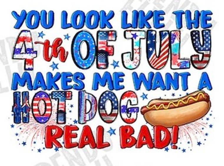 (2 Qty) You look like the 4th of July USA - DTF transfer
