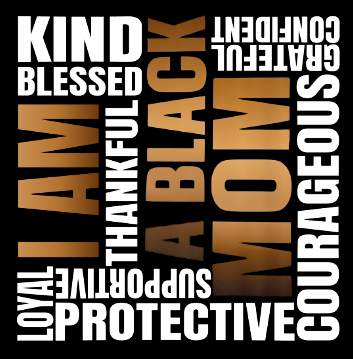 (2 Qty) I am a Black Mom (Words) - custom DTF transfer